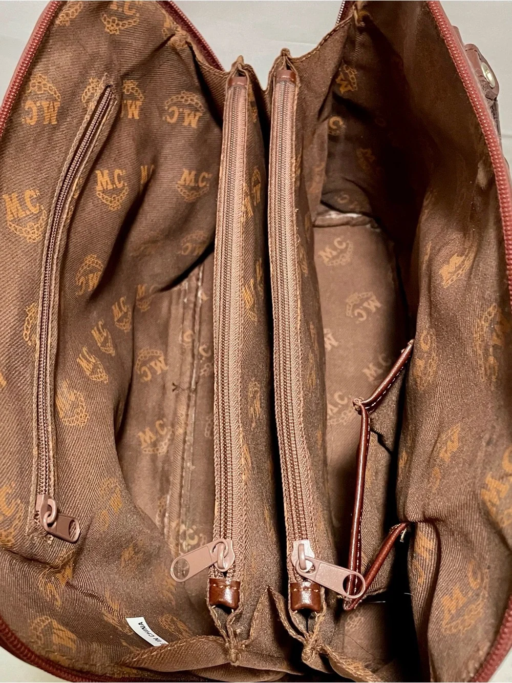 Marc Chantal (M.C.) Croc- Embossed 3 Way Bag ✨Vintage, Y2K✨